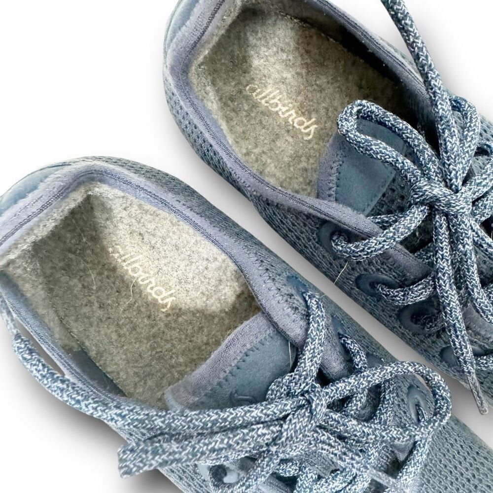 Allbirds Women’s Tree Runners Sneakers in Marine Blue (White Sole) Size 9 - Picture 4 of 9